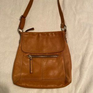Fossil Leather Hanover Organizer Crossbody - Brown